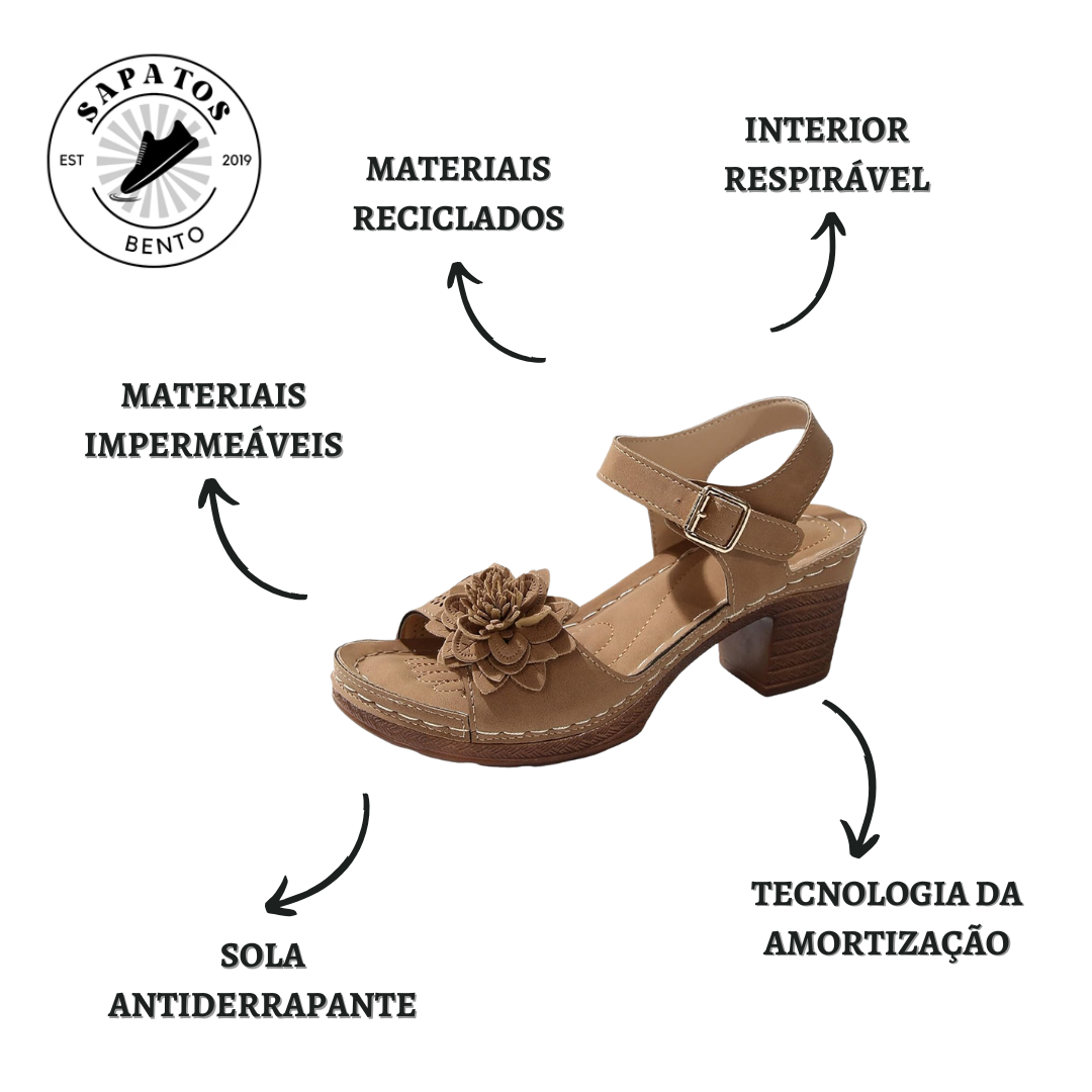 Amelia™ | Sandálias florais para mulher
