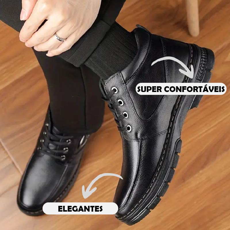 Imperio™ | Botas térmicas de couro para homem